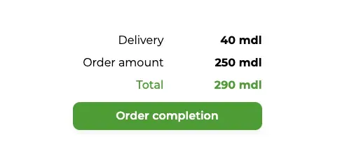 Order completion button